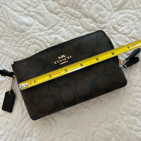 Coach Double Corner-Zip Wristlet - Picture 7 of 13